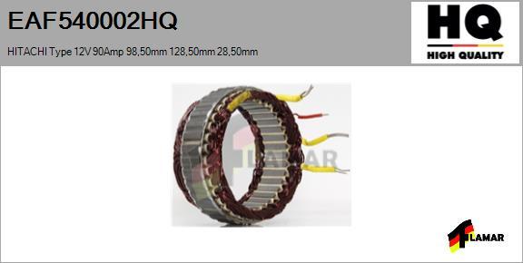 FLAMAR EAF540002HQ - Stator, alternator autospares.lv