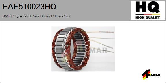 FLAMAR EAF510023HQ - Stator, alternator autospares.lv