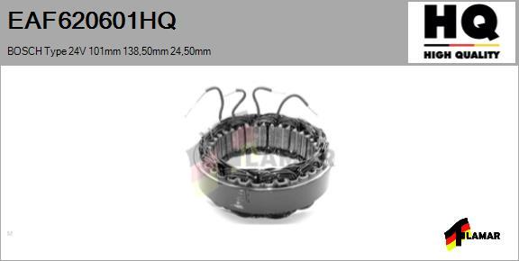 FLAMAR EAF620601HQ - Stator, alternator autospares.lv