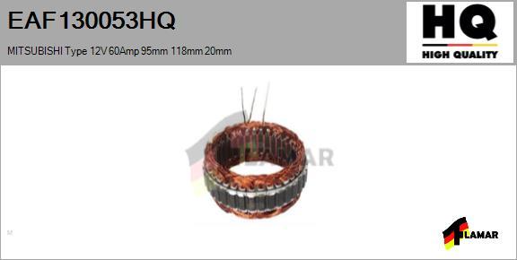 FLAMAR EAF130053HQ - Stator, alternator autospares.lv