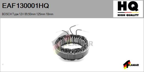 FLAMAR EAF130001HQ - Stator, alternator autospares.lv