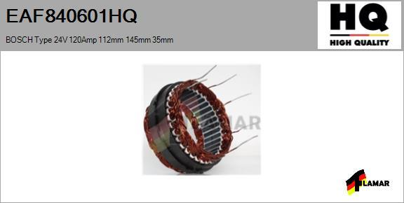 FLAMAR EAF840601HQ - Stator, alternator autospares.lv