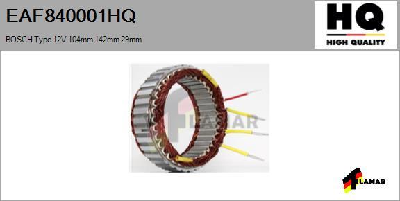 FLAMAR EAF840001HQ - Stator, alternator autospares.lv