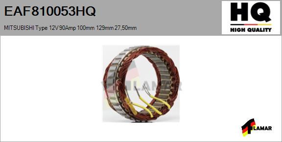 FLAMAR EAF810053HQ - Stator, alternator autospares.lv