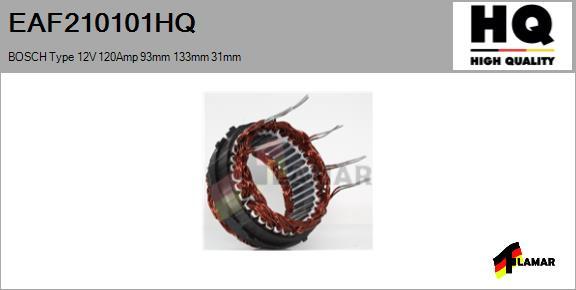 FLAMAR EAF210101HQ - Stator, alternator autospares.lv