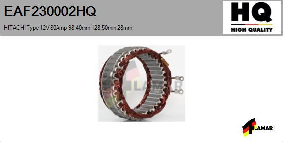 FLAMAR EAF230002HQ - Stator, alternator autospares.lv