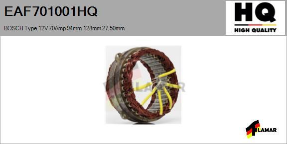 FLAMAR EAF701001HQ - Stator, alternator autospares.lv