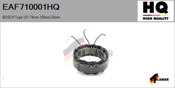 FLAMAR EAF710001HQ - Stator, alternator autospares.lv