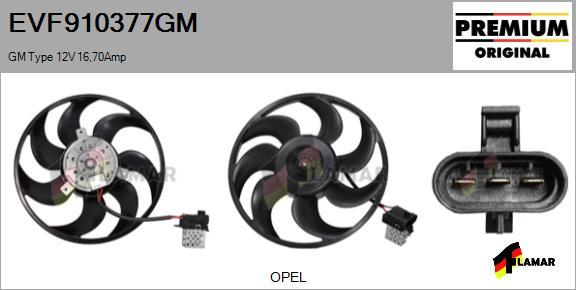 FLAMAR EVF910377GM - Fan, radiator autospares.lv