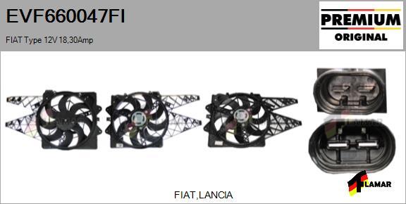 FLAMAR EVF660047FI - Electric Motor, radiator fan autospares.lv