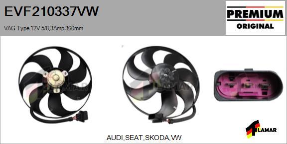 FLAMAR EVF210337VW - Fan, radiator autospares.lv