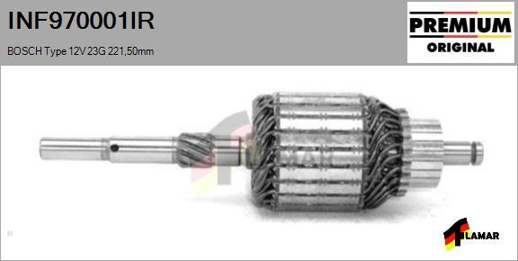 FLAMAR INF970001IR - Armature, starter autospares.lv