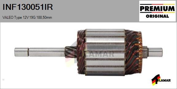 FLAMAR INF130051IR - Armature, starter autospares.lv