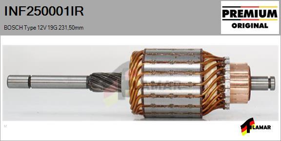 FLAMAR INF250001IR - Armature, starter autospares.lv