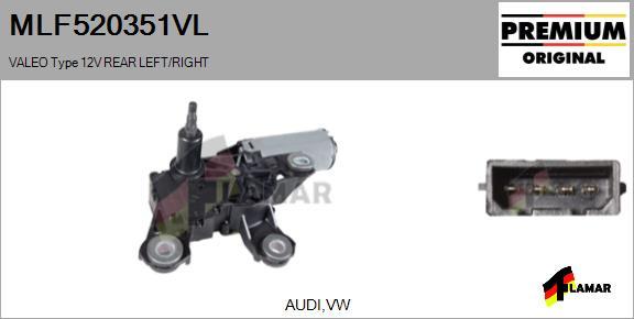 FLAMAR MLF520351VL - Wiper Motor autospares.lv