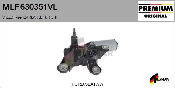 FLAMAR MLF630351VL - Wiper Motor autospares.lv