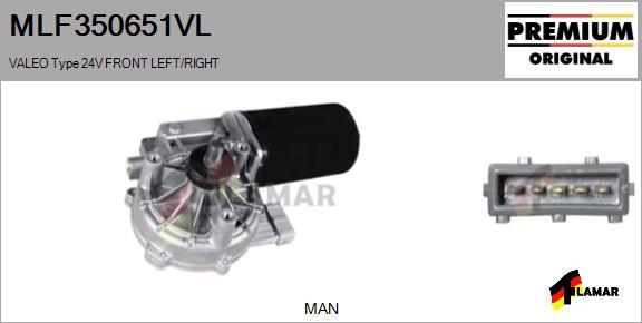 FLAMAR MLF350651VL - Wiper Motor autospares.lv