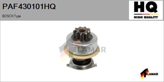 FLAMAR PAF430101HQ - Pinion, bendix, starter autospares.lv