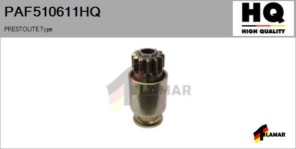 FLAMAR PAF510611HQ - Pinion, bendix, starter autospares.lv