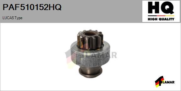 FLAMAR PAF510152HQ - Pinion, bendix, starter autospares.lv