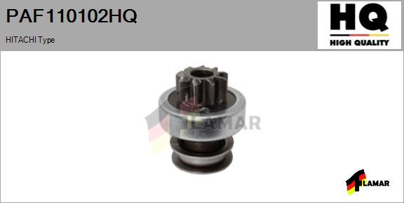 FLAMAR PAF110102HQ - Pinion, bendix, starter autospares.lv