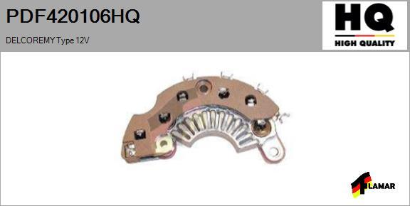 FLAMAR PDF420106HQ - Rectifier, alternator autospares.lv