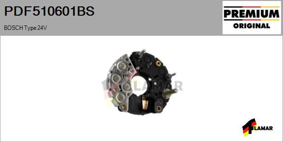 FLAMAR PDF510601BS - Rectifier, alternator autospares.lv