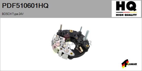 FLAMAR PDF510601HQ - Rectifier, alternator autospares.lv