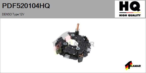 FLAMAR PDF520104HQ - Rectifier, alternator autospares.lv