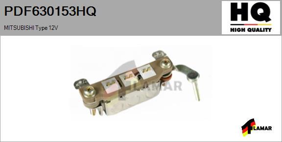 FLAMAR PDF630153HQ - Rectifier, alternator autospares.lv