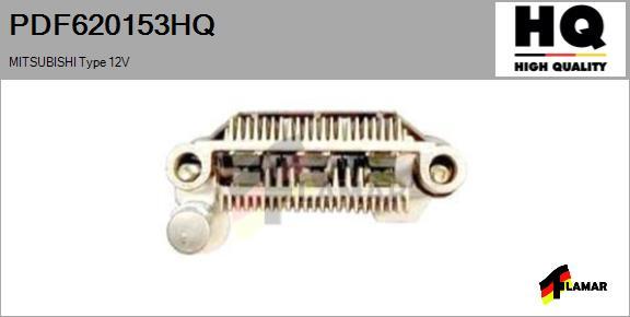 FLAMAR PDF620153HQ - Rectifier, alternator autospares.lv