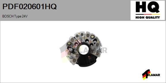 FLAMAR PDF020601HQ - Rectifier, alternator autospares.lv