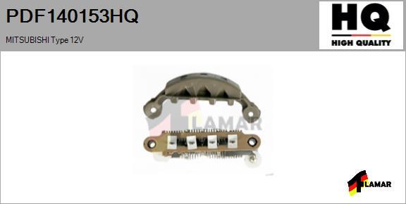 FLAMAR PDF140153HQ - Rectifier, alternator autospares.lv