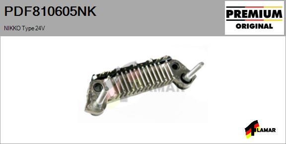 FLAMAR PDF810605NK - Rectifier, alternator autospares.lv