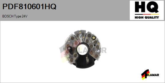 FLAMAR PDF810601HQ - Rectifier, alternator autospares.lv