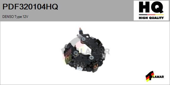 FLAMAR PDF320104HQ - Rectifier, alternator autospares.lv