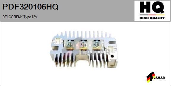 FLAMAR PDF320106HQ - Rectifier, alternator autospares.lv