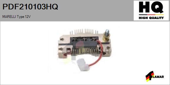 FLAMAR PDF210103HQ - Rectifier, alternator autospares.lv