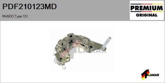 FLAMAR PDF210123MD - Rectifier, alternator autospares.lv