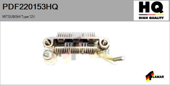 FLAMAR PDF220153HQ - Rectifier, alternator autospares.lv