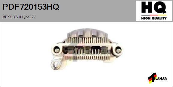 FLAMAR PDF720153HQ - Rectifier, alternator autospares.lv
