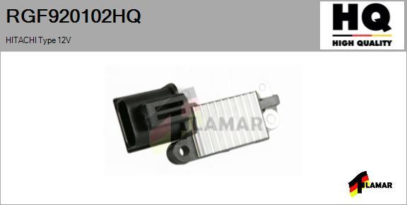 FLAMAR RGF920102HQ - Voltage regulator, alternator autospares.lv