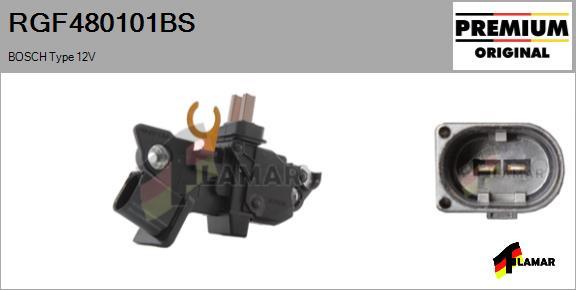 FLAMAR RGF480101BS - Voltage regulator, alternator autospares.lv