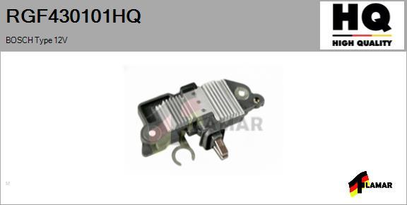 FLAMAR RGF430101HQ - Voltage regulator, alternator autospares.lv