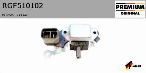 FLAMAR RGF510102
 - Voltage regulator, alternator autospares.lv