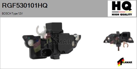 FLAMAR RGF530101HQ - Voltage regulator, alternator autospares.lv