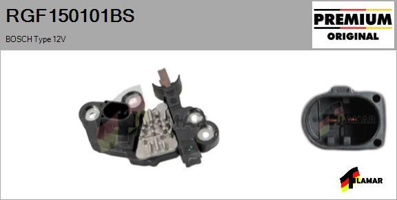 FLAMAR RGF150101BS - Voltage regulator, alternator autospares.lv