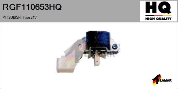 FLAMAR RGF110653HQ - Voltage regulator, alternator autospares.lv