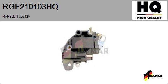 FLAMAR RGF210103HQ - Voltage regulator, alternator autospares.lv