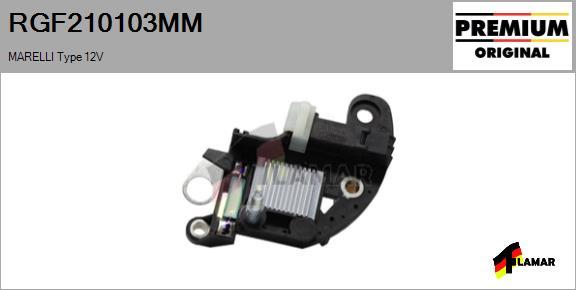 FLAMAR RGF210103MM - Voltage regulator, alternator autospares.lv